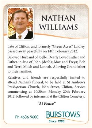 gatton <b>funeral</b> <b>notices</b>. . Current funeral notices in care burstows